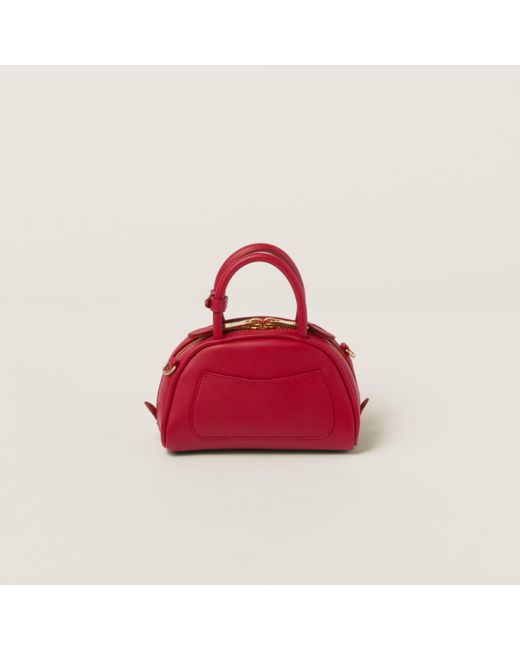 Miu Miu Red Leather Top-handle Bag