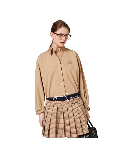 Miu Miu Natural Poplin Shirt