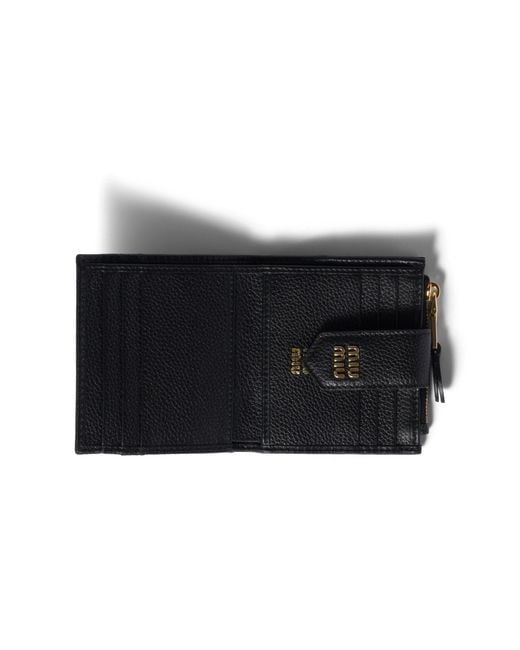 Miu Miu Black Small Leather Wallet