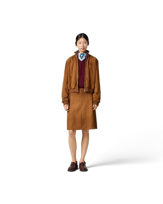 Miu Miu Brown Waxed Suede Jacket
