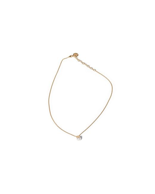 Miu Miu Metallic Metal And Pearl Necklace