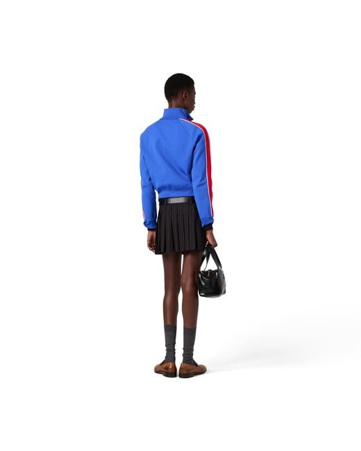 Miu Miu Black Pleated Pinstripe Miniskirt