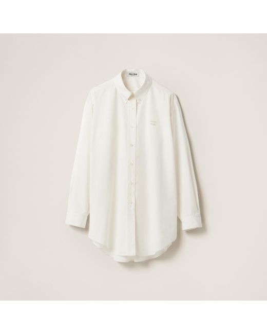 Miu Miu White Poplin Shirt