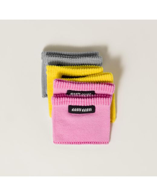Miu Miu Pink Viscose Socks