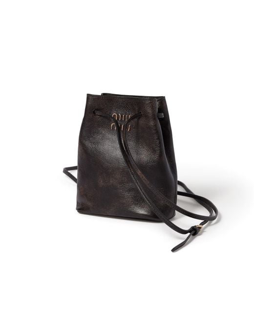 Miu Miu Black Nappa Leather Pouch