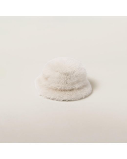 Miu Miu Natural Shearling Hat