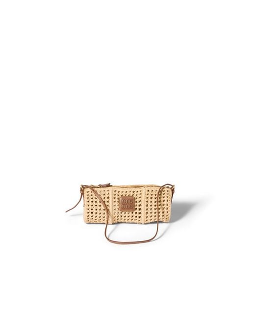 Miu Miu Metallic Crochet Mesh Pouch