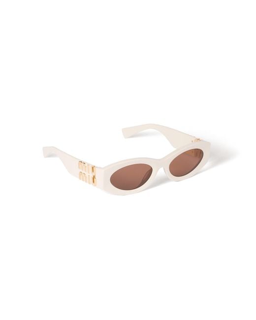 Miu Miu Pink Miu Glimpse Sunglasses