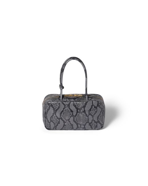 Miu Miu Gray Beau Python-Printed Ayers Leather Bag