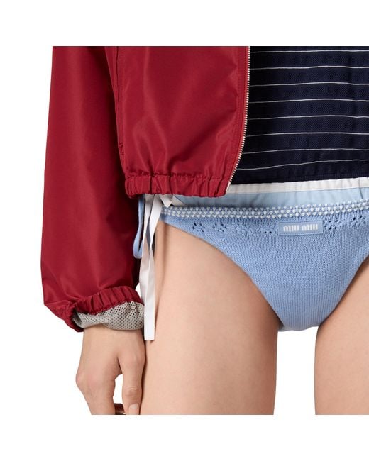 Miu Miu Blue Cotton Panty