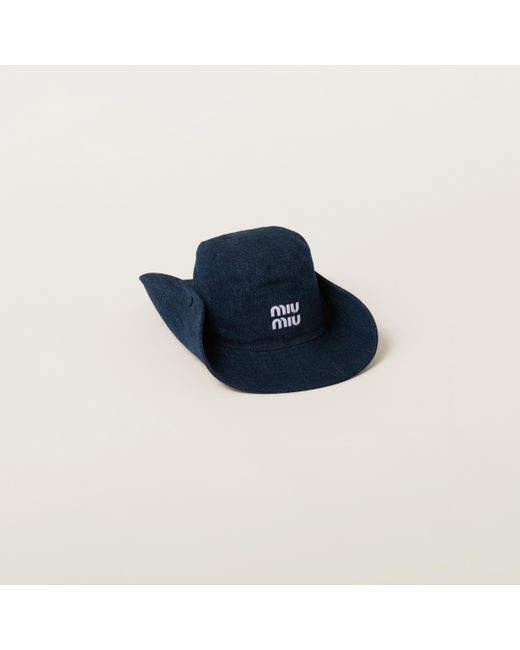 Miu Miu Blue Denim Hat