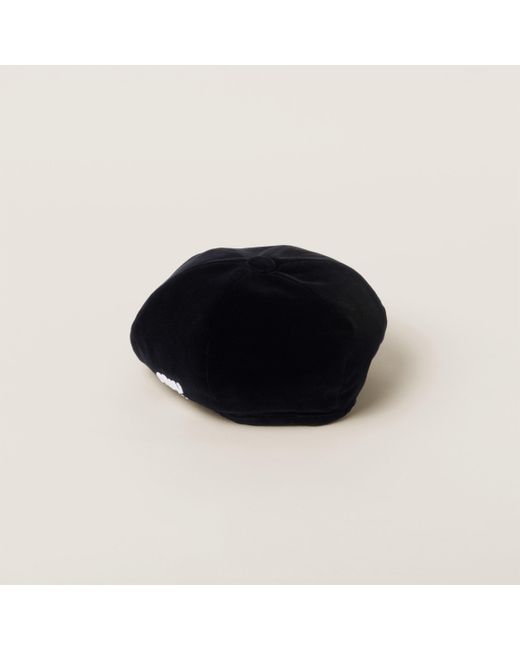 Miu Miu Black Velvet Hat