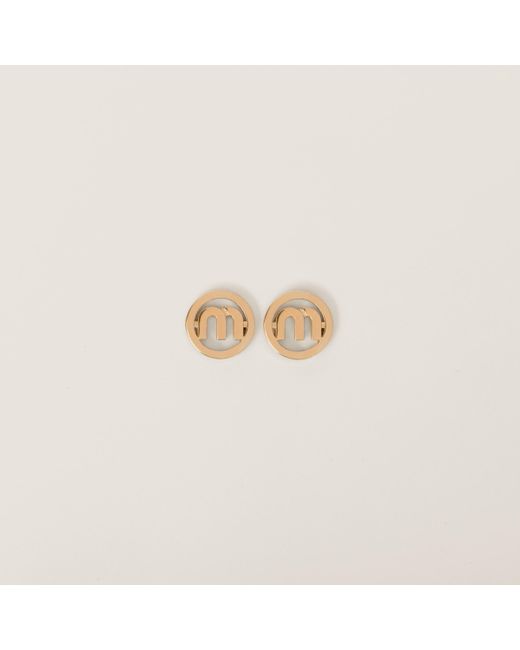 Miu Miu Natural Metal Earrings