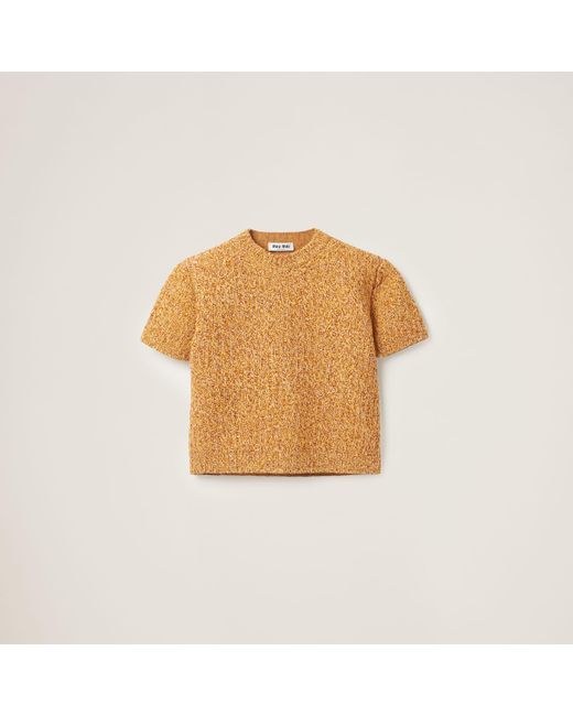 Miu Miu Multicolor Wool And Cotton Sweater