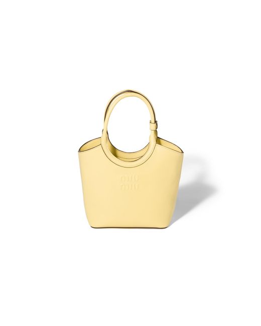 Miu Miu Metallic Ivy Leather Handbag