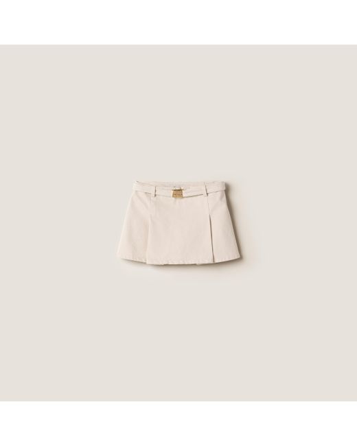 Miu Miu Natural Denim Miniskirt