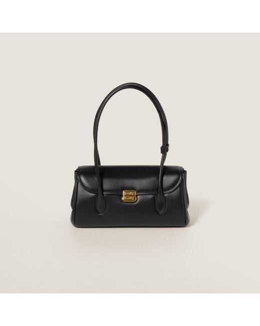 Miu Miu Black Leather Shoulder Bag