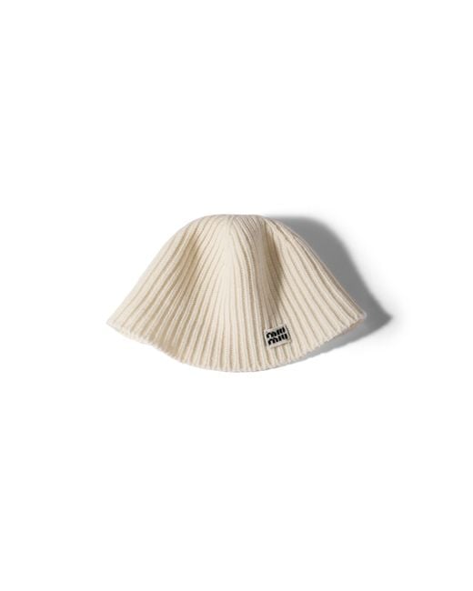 Miu Miu Natural Wool And Cashmere Hat