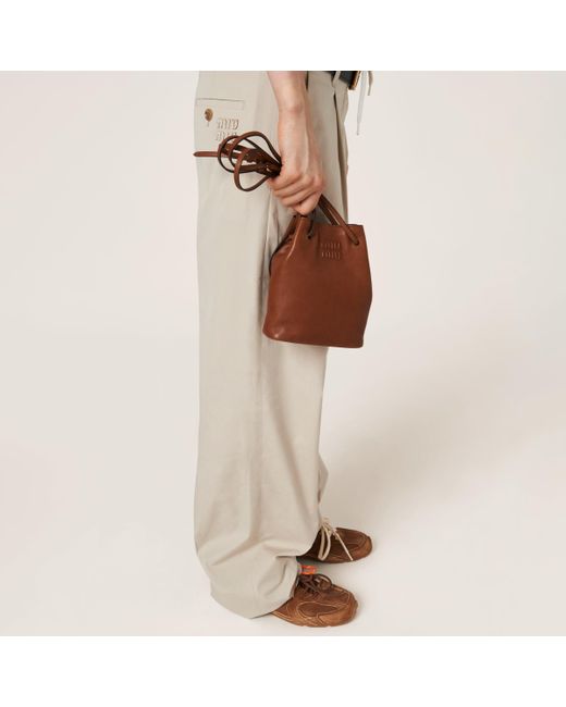 Miu Miu Brown Nappa Leather Mini-Bag