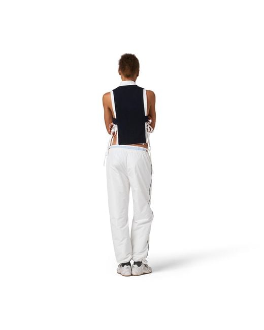 Miu Miu White Technical Poplin Joggers