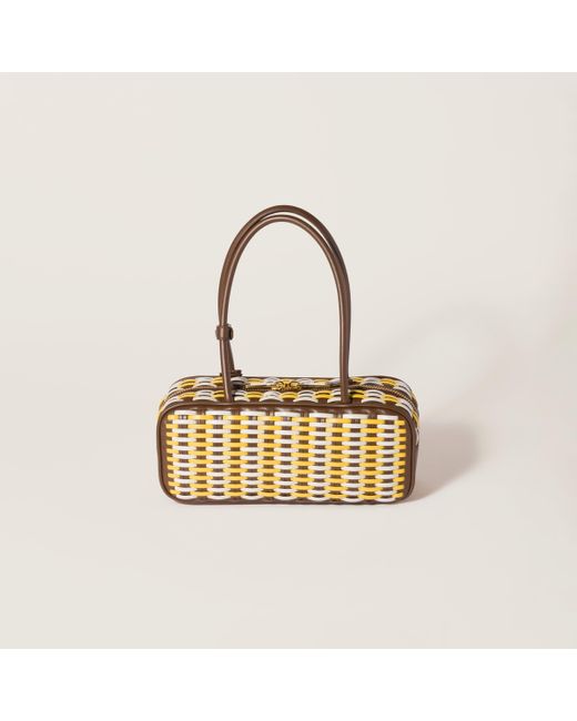 Miu Miu Metallic Beau Leather Bag