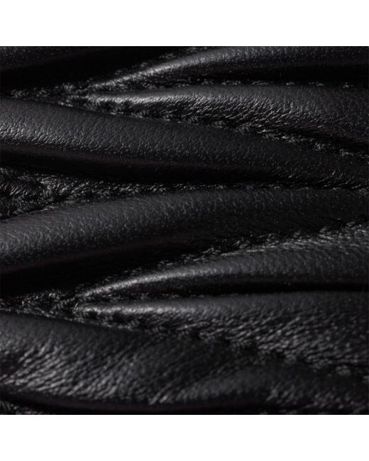 Miu Miu Black Small Matelassé Nappa Leather Wallet
