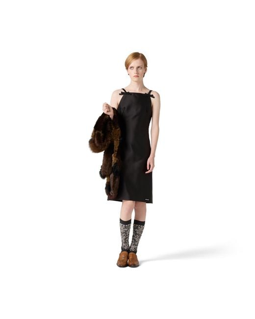 Miu Miu Black Silk And Wool Mini-Dress