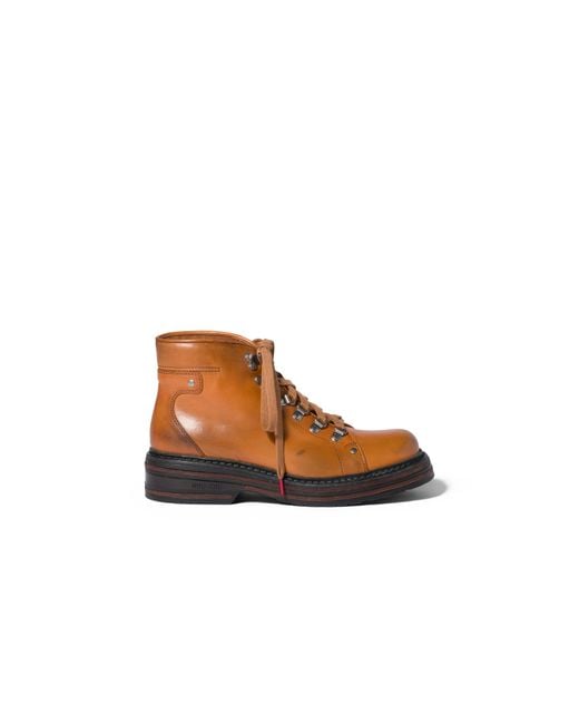 Miu Miu Brown Leather Booties