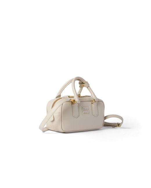 Miu Miu White Arcadie Leather Bag