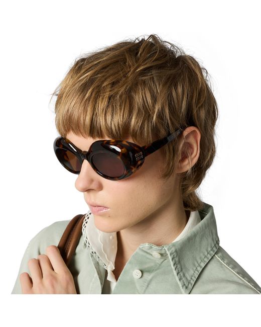 Miu Miu Gray Washed Gabardine Shirt
