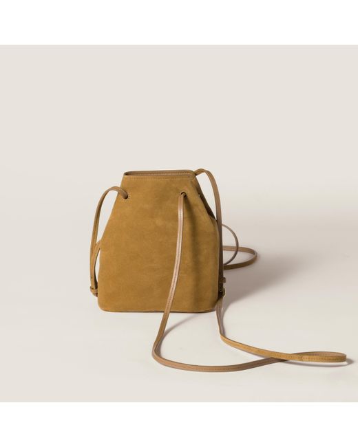 Miu Miu Metallic Suede Pouch