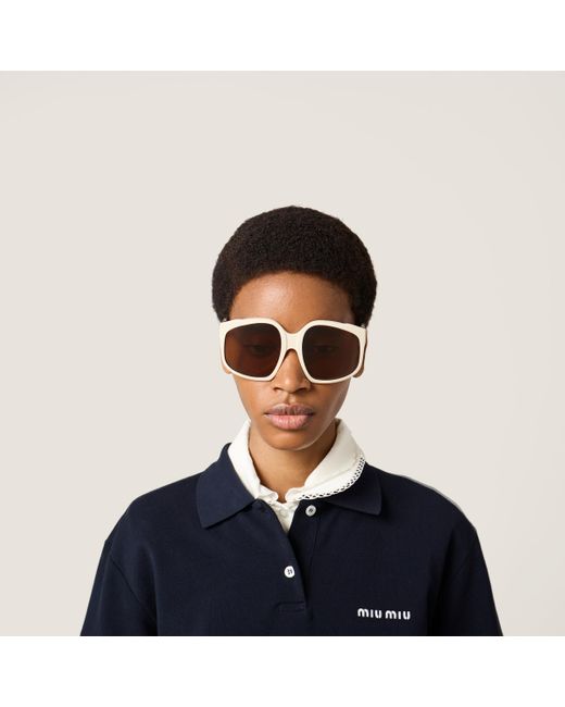 Miu Miu Brown Miu Ombre Sunglasses