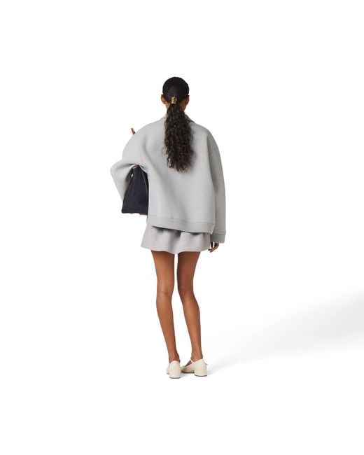 Miu Miu Gray Jersey Blouson Jacket