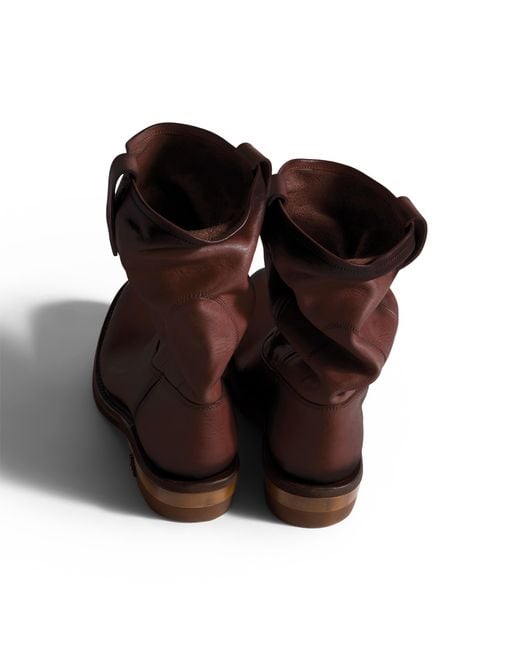 Miu Miu Brown Foule Leather Booties