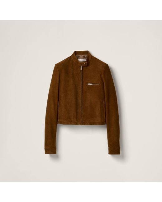 Miu Miu Brown Suede Jacket