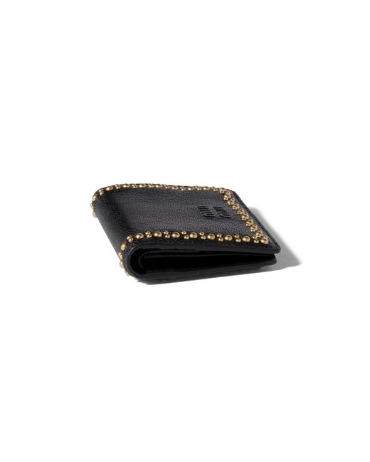 Miu Miu Black Small Leather Wallet
