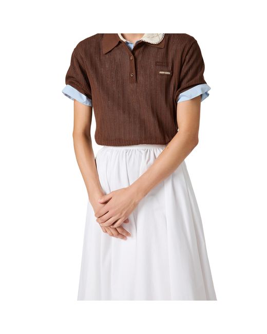 Miu Miu White Poplin Maxi-Skirt
