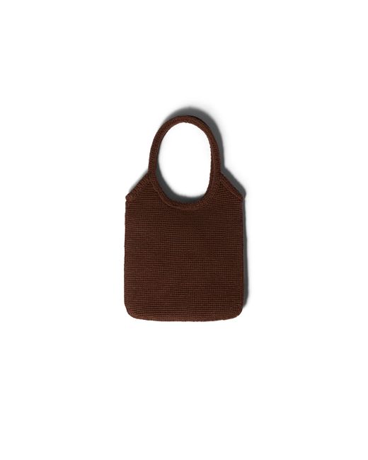 Miu Miu Brown Ivy Crochet Handbag