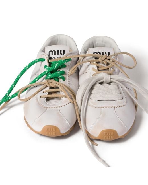 Miu Miu Green Two-Tone Cord Laces