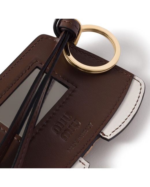 Miu Miu Metallic Leather Keychain Trick
