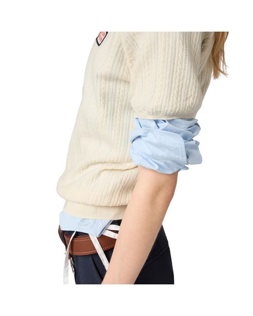 Miu Miu White Cashmere Polo Shirt