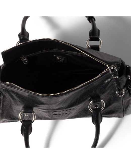 Miu Miu Black Nappa Leather Handbag