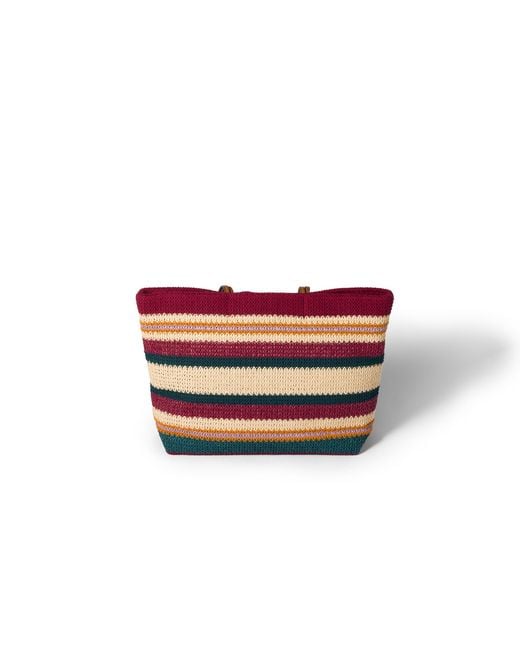 Miu Miu Red Raffia-Effect Woven Tote Bag