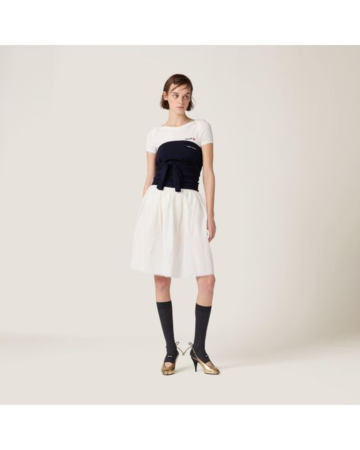Miu Miu White Petit Bateau X Miu Miu Stretch Jersey Bodysuit