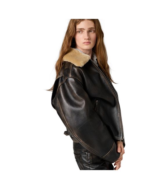 Miu Miu Black Nappa Leather Jacket