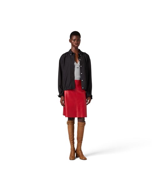 Miu Miu Black Pinstriped Blouson Jacket