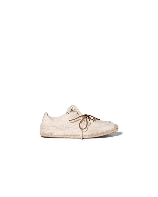 Miu Miu Natural Gymnasium Canvas Sneakers