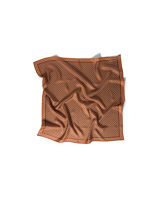Miu Miu Brown Printed Silk Scarf