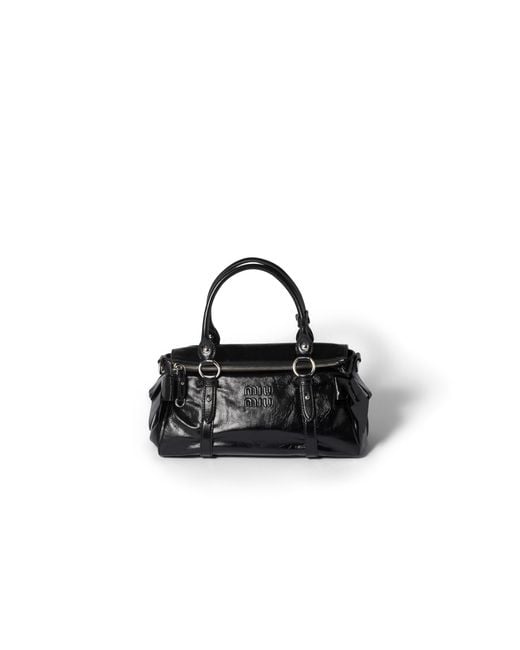 Miu Miu Black Shiny Leather Handbag