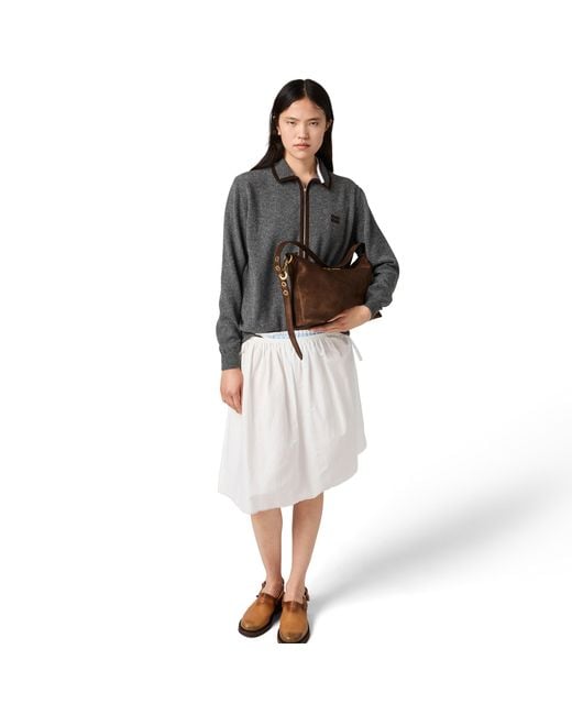 Miu Miu Brown Suede Bag